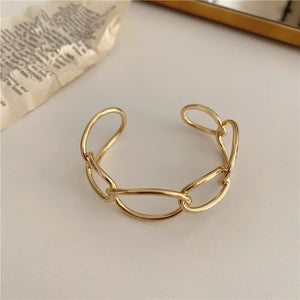 Hollowed Out Metal Bracelet for Women