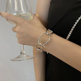Hollowed Out Metal Bracelet for Women