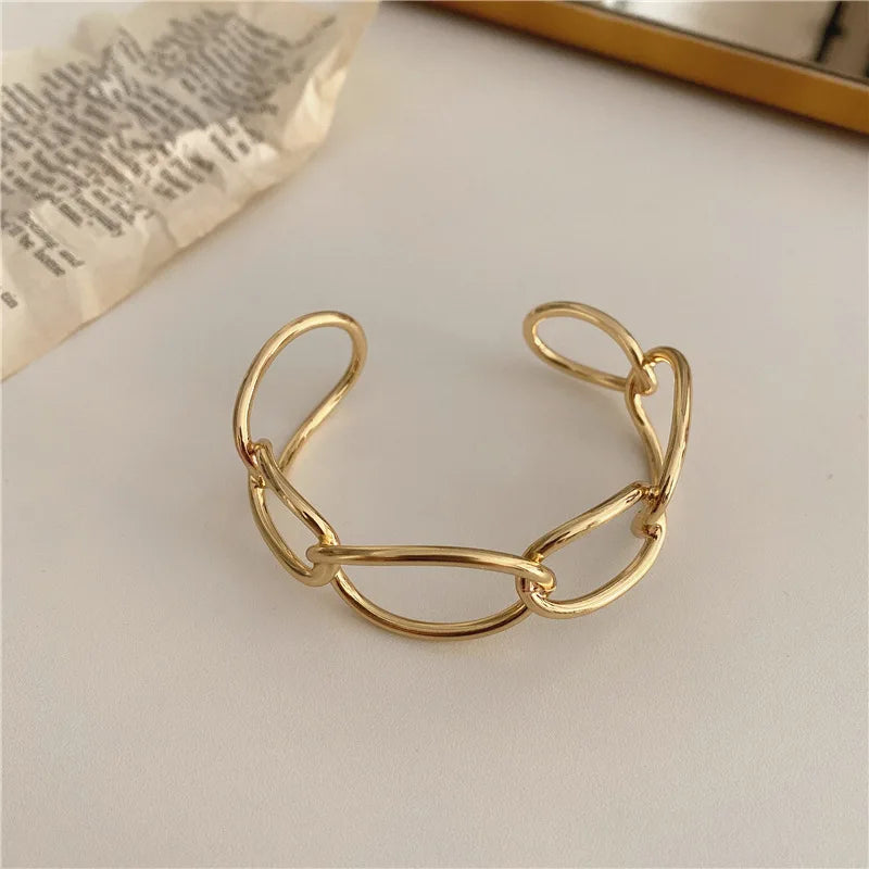 Hollowed Out Metal Bracelet for Women