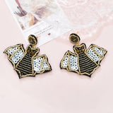 Retro Bat Earrings Halloween Bohemian Beads Earrings