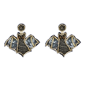 Retro Bat Earrings Halloween Bohemian Beads Earrings