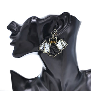 Retro Bat Earrings Halloween Beads Earrings
