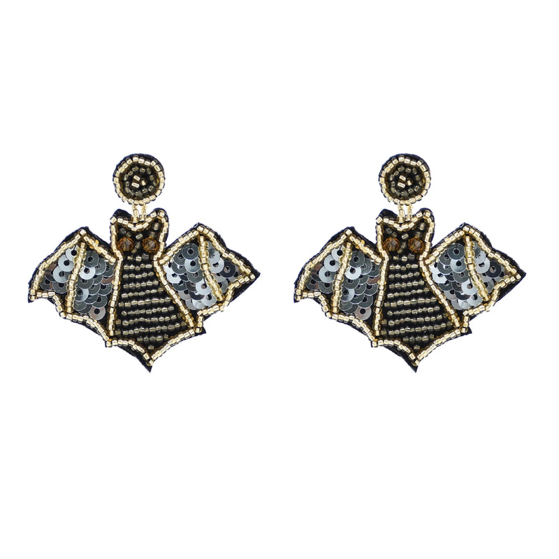 Retro Bat Earrings Halloween Bohemian Beads Earrings
