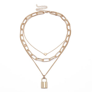 Hip-Hop Retro Thick Chain Love Necklace