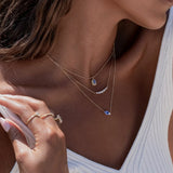 925 Silver Zircon Pendant Necklace For Wedding