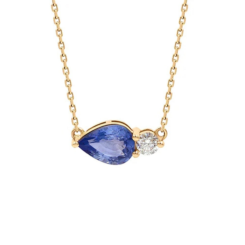925 Silver Zircon Pendant Necklace For Wedding