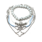 Elephant Love Beads Bracelet Set - 5-Piece Set
