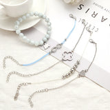 Elephant Love Beads Bracelet Set - 5-Piece Set