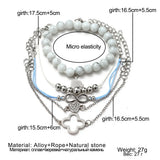 Elephant Love Beads Bracelet Set - 5-Piece Set