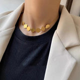 Geometric Stainless Steel Chokers Necklace Gothic Sexy Jewelry