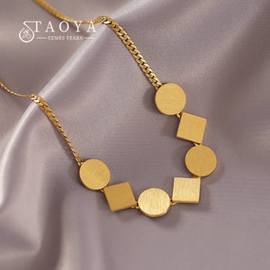 Geometric Stainless Steel Chokers Necklace Gothic Sexy Jewelry