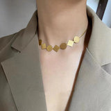 Geometric Stainless Steel Chokers Necklace Gothic Sexy Jewelry