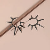 Metal Ear Hoop For Women Girl Rock Hip Hop Punk Earrings
