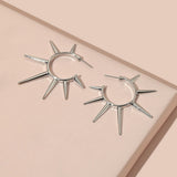 Metal Ear Hoop For Women Girl Rock Hip Hop Punk Earrings