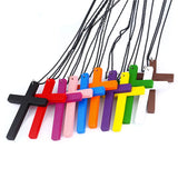 European American Cross Necklace Wooden Sweater Chain Accessories