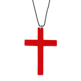 European American Cross Necklace Wooden Sweater Chain Accessories