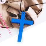 European American Cross Necklace Wooden Sweater Chain Accessories