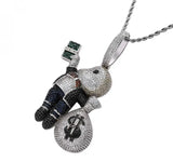 European & American Boy Banknote Money Bag Pendant Zircon Habitat Pendant