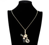 European & American Boy Banknote Money Bag Pendant Zircon Habitat Pendant