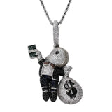 European & American Boy Banknote Money Bag Pendant Zircon Habitat Pendant