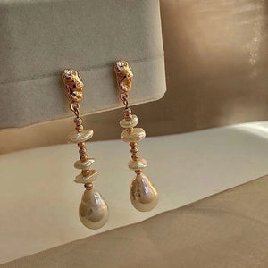 Baroque Pearl Petals Stud Earrings