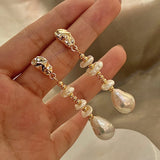 Baroque Pearl Petals Stud Earrings