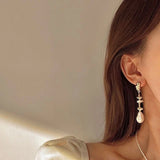 Baroque Pearl Petals Stud Earrings