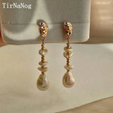 Baroque Pearl Petals Stud Earrings