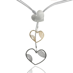 European & American Jewelry Peach Heart Pendant Necklace Lady Long Chain Gift