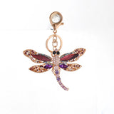 Crystal Dragonfly Keychain Pendant Gift