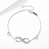 S925 Sterling Silver 8-character Bracelet Women's Jewelry