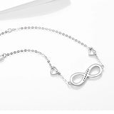 S925 Sterling Silver 8-character Bracelet Women's Jewelry
