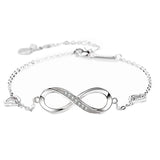S925 Sterling Silver 8-character Bracelet Women's Jewelry