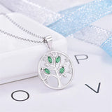 S925 Sterling Silver Life Tree Crystal Zircon Necklace