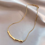 Metal Droplet Pendant Necklace For Women's Colorless Jewelry