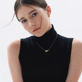 Metal Droplet Pendant Necklace For Women's Colorless Jewelry