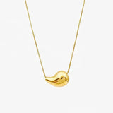 Metal Droplet Pendant Necklace For Women's Colorless Jewelry