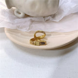 French Snakebone Soft Chain Lady Ring Double Layer Copper