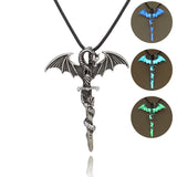 Halloween Rock Dragon Sword Necklace