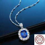 Wedding Jewelry Ruby Pendant 925 Silver Accessory Gift