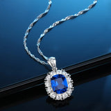 High-grade Wedding Jewelry Sapphire Pendant S925 Sterling Silver