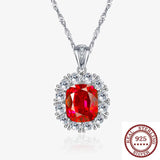 High-grade Wedding Jewelry Sapphire Pendant S925 Sterling Silver