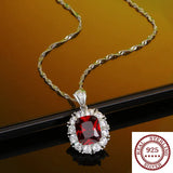 High-grade Wedding Jewelry Sapphire Pendant S925 Sterling Silver