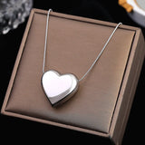 Hip Hop Metal Peach Heart Necklace for Women