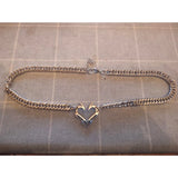 Hip-hop Hollow Flame Totems Love-shape Necklace