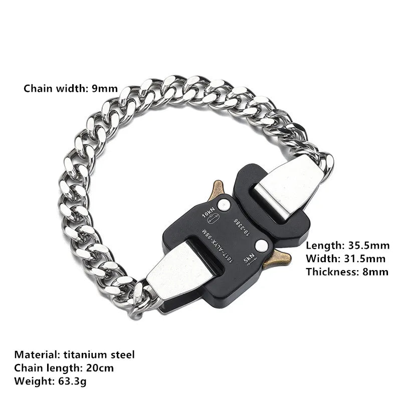 Hipster Hip-hop Thick Chain Metal Lock Necklace