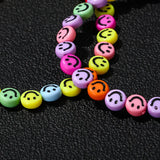 Bohemian Acrylic Smiling Face Beaded Bracelet Women's Jewelry