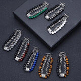 Punk Style Stone Chain Men's Bracelet