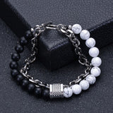 Punk Style Stone Chain Men's Bracelet