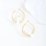 Hand-painted Enamel Parrot Bird Circle Earrings